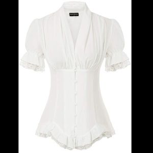 Fancy Tie Back Blouse